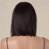 oulaer 13x4 Brazilian Remy Human Hair Wigs HD Lace Front Human Hair Wigs for Women Short Straight Natural Black Wig with Bangs Pre Plucked 150% Density 10Inch view 4
