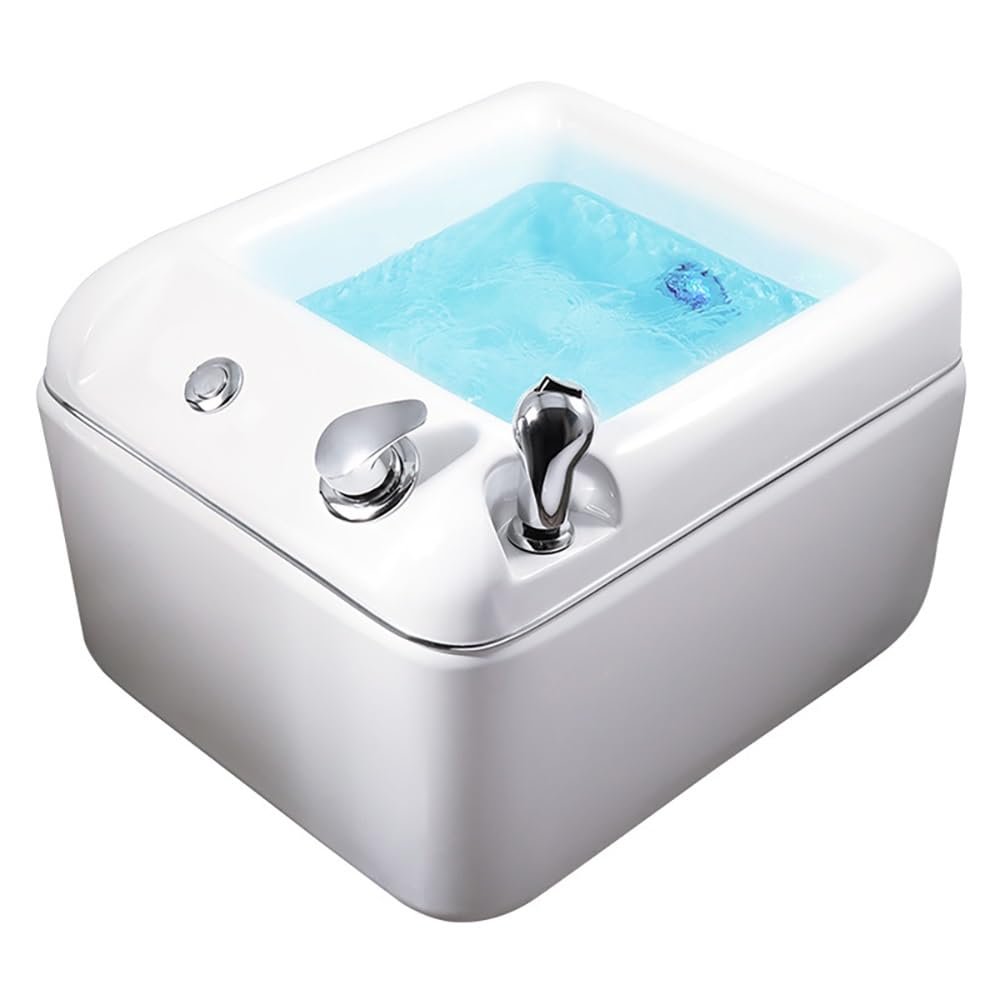 LHXLSH Acrylic Footbath Foot Bath Foot Spa Bath Deep Kneading Pedicure Tub, with Vibrating Bubbles Foot Spa Bath Automatically Drain and Adjust Hot and Cold Water Foot Spa Bath