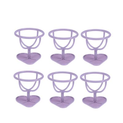 ASAKKURA 6pcs Powder Puff Stand Holder Makeup Sponge Storage Shelf Bracket for Drying Rack Beauty Tool Holder Random Color