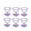 ASAKKURA 6pcs Powder Puff Stand Holder Makeup Sponge Storage Shelf Bracket for Drying Rack Beauty Tool Holder Random Color view 1