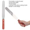 BTSEURY Metal Wax Spatulas, Stainless Steel Wax Applicator, Straight Stainless Steel Body Waxing Stick with Wooden Handle for Hair Removal view 3