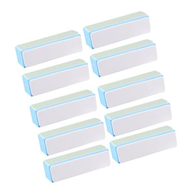 ASAKKURA 10pcs DIY Nail Art Tool Square Sanding Blocks Sandpaper Sponge for Nails Wood Polishing Blocks File