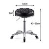 BSNANCA Adjustable Height Rolling Stool with Wheels and Swivel Ultra Soft Padded Seat for Home Beauty and Hair Salons (Brown) (Black One Size) view 3