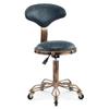 BSNANCA Adjustable Height Rolling Swivel Stool with Back 5 Wheels 360 Rotation PU Leather Seat Retro Industrial Style for Salon and Kitchen Heavy Duty Metal Base 50 64cm (J) view 1