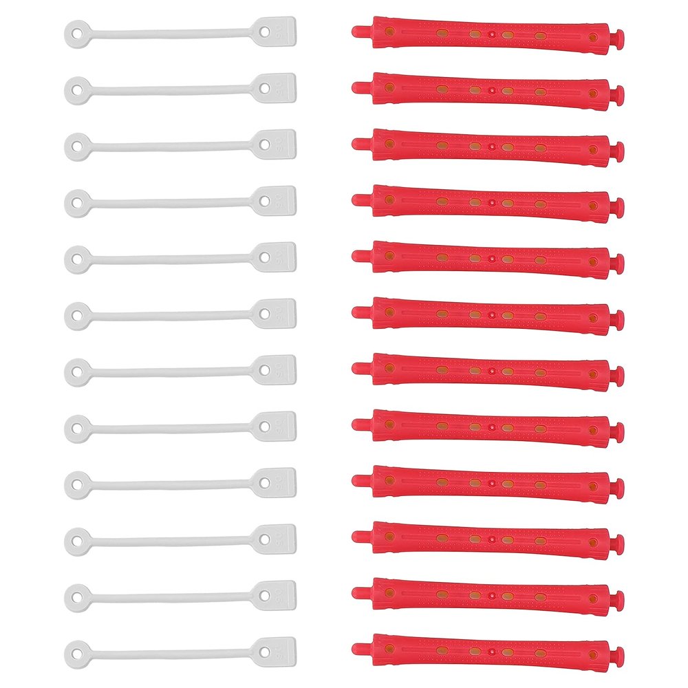 Hair Perm Rods, Perm Rods For Long Hair, Cold Wave Curlers with Convenient Straps 12pcs Plastic Hair Curling Rods For Professional Salon and Home Use