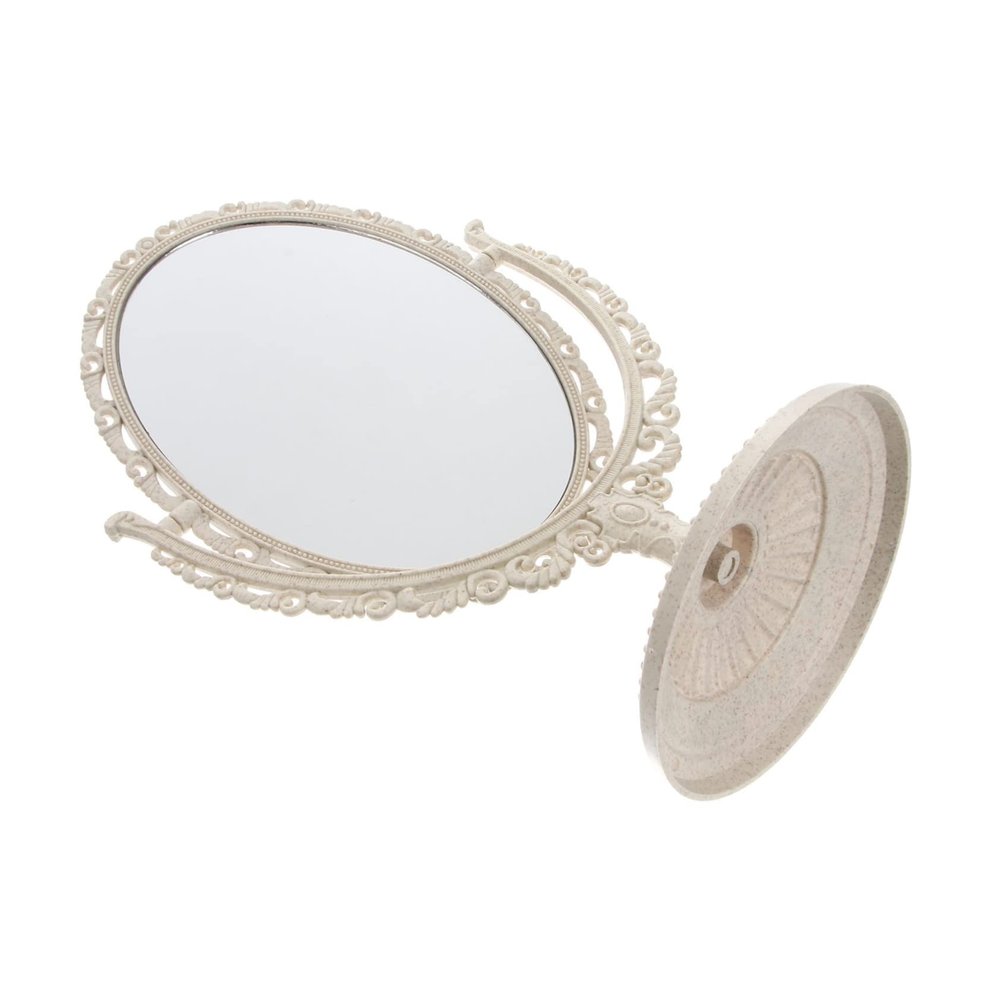 BIUDECO 360 Rotating Tabletop Makeup Mirror Double-Sided Magnifying for Shaving Dressing
