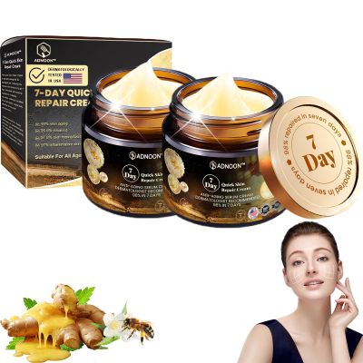 AEEHFENG ADNOON 7-Day Multi-Effect All-in-One Skin Care Cream, ADNOON Skin Care Cream, Professional Bee Venom Skin Care Cream, Fine Line Skin Care Cream for All Skin Types (2 Bottle)