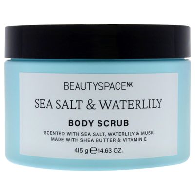 Beauty SpaceNK Sea Salt & Waterlily Exfoliating Body Scrub  Hydrating, Nourishing, Gentle Exfoliation  Suitable for All Skin Types, Soft & Radiant Skin, Cruelty-Free Rejuvenating Formula  14.63 oz