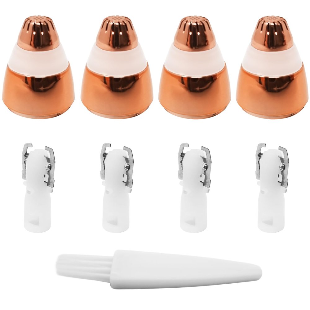Eyebrow Hair Remover 18k Gold-Plated Replacement Heads for Eyebrow and Facial Hair Removal, Pack of 4
