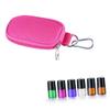 MUSISALY Essential Oil Carrying Case Slots for Bottles Portable Key Oil Bag for Travel and Home Stylish Rose Red Design Sturdy Zippers and Elegant Handle view 2
