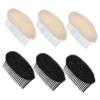 ADOCARN 6pcs Sponge Hair Shaper Comb White Black Hair Styling Accessories for Women Use Volume Insert Tool for Elegant Updos and Buns view 1