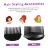 ADOCARN 6pcs Sponge Hair Shaper Comb White Black Hair Styling Accessories for Women Use Volume Insert Tool for Elegant Updos and Buns view 3
