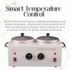 Discount Spa Equipment - Double Wax Warmer, Wax Warmer for Hair Removal, Wax Kit with Pedestals, Fits 2 (14 Oz) Hard Wax Can, Adjustable Temp Up To 80 Degrees Celsius view 2