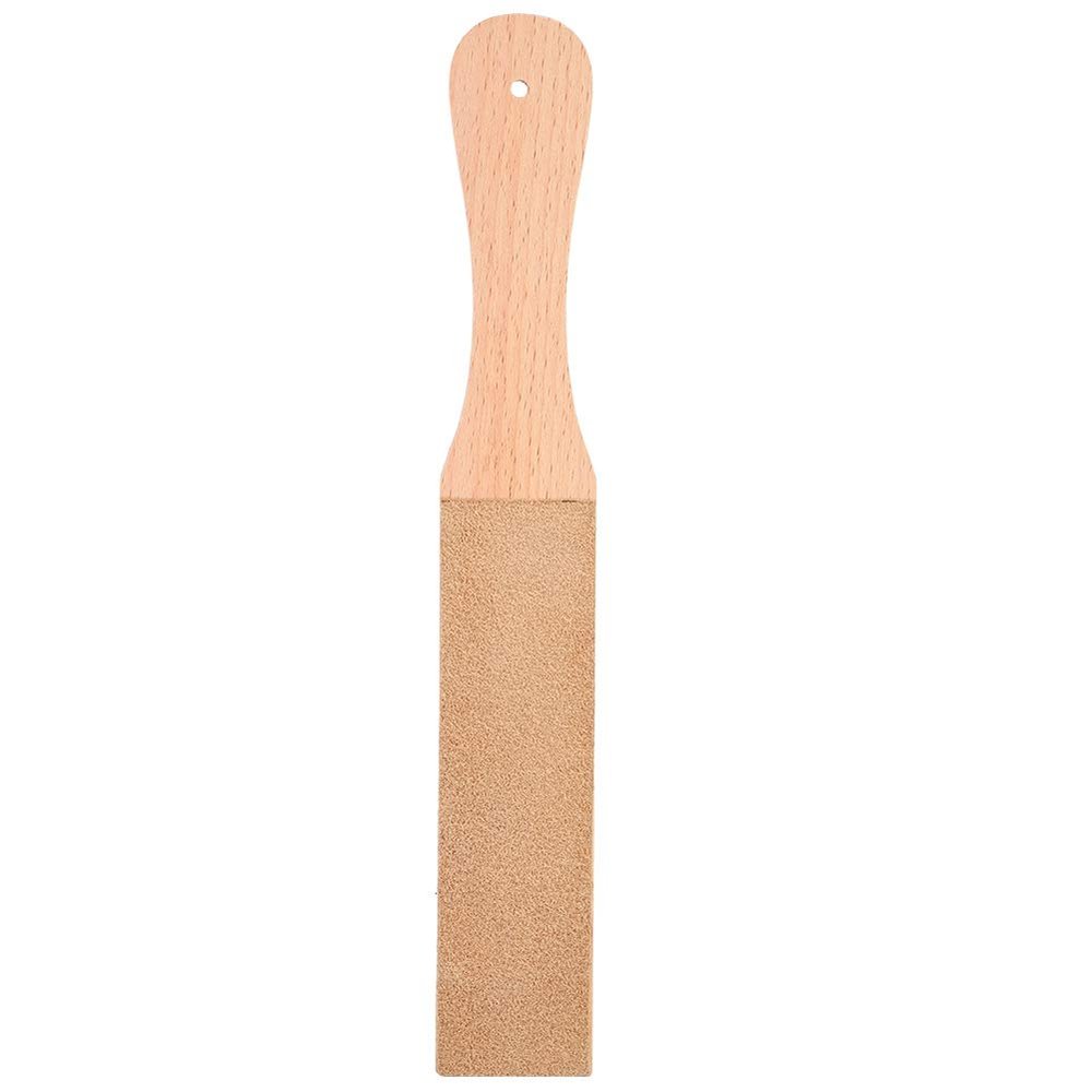 Respicefinem Easy To Control Easy To Operate 28. 04. 02. Leather Sharpening Strop Wood Handle Double Sided Home Sharpening Tool 28 15. 5Cm Leather Strops Easy To Operate
