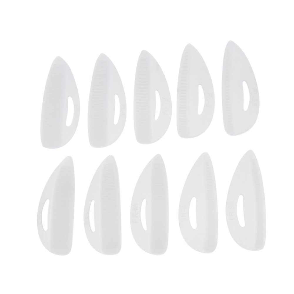 ADOCARN 10pairs Silicone Eyelash Perm Curler Shield Pads Eyelash Lifting Rods for Women Reusable Makeup Tools Groove Lines for Longer Lashes