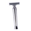 ASAKKURA Old-fashioned Manual Razor for Men Beard Trimming Tool Compact Shaving for Father's Day Present Lightweight Silver Design view 1