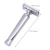 ASAKKURA Old-fashioned Manual Razor for Men Beard Trimming Tool Compact Shaving for Father's Day Present Lightweight Silver Design view 2