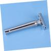 ASAKKURA Old-fashioned Manual Razor for Men Beard Trimming Tool Compact Shaving for Father's Day Present Lightweight Silver Design view 4