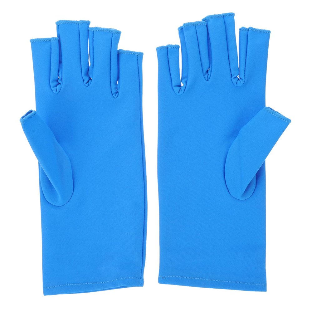 ADOCARN 1pair Fingerless Uv Gloves for Nail Art Comfortable -uv Manicure Gloves for Women Lightweight and Elastic Design for Gel Nail Application