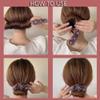 3Pcs Organza Flower Hair Bun Maker Hairstyle Shaper Deft Easy Bun Twister Hair Curler Clips Hair Scrunchies Hair Accessory for Women French Hairstyle DIY Flower Bow(Random Color) view 3