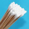 100/200Pcs 6 Inch Long Wooden Handle Cotton Swabs Single-Head Sterile Sticks Applicator For Wound Makeup view 2