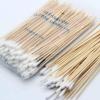 100/200Pcs 6 Inch Long Wooden Handle Cotton Swabs Single-Head Sterile Sticks Applicator For Wound Makeup view 4