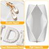 AellasNervalt Bride Patch Letter Pearl Makeup Bag & Large Jewelry Organizer Box for Bride Bridesmaid Engagement Wedding Gift Cosmetic Bag Travel Toiletry Bag 2 Layer Jewelry Case for Women Bridal Gift view 3