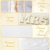 AellasNervalt 2P Bride Patch MRS Cosmetic Bag PU Leather White Letter Portable Waterproof Purse Organizer Travel Toiletry Bag Engaged Makeup Bag Gift for Women Girls view 3