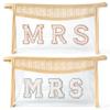 AellasNervalt 2P Boho Patch MRS Cosmetic Bag Clear Zipper Makeup Bag Travel Toiletry Bag Transparent Waterproof Makeup Bag Cute Makeup Pouch Bridal Bag Engagement Present Wedding Gift for Women Girls view 1