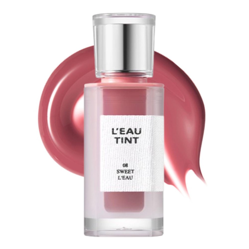 BBIA LEAU Tint  Glossy & Glow Lip Stain Watery Lip Tint Non-Sticky High Shine Finish Long-lasting Moisturizing Lightweight Natural Daily Use Vegan Korean Makeup (08 SWEET L'EAU)