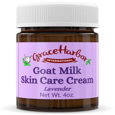 Grace Harbor Goat Milk Skin Care Cream  Lavender Nighttime Facial Moisturizer for Women  Natural, Essential Oils, Deep Hydration for Dry Skin  Eye Cream  4oz