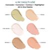ABOUT TONE Designing Multi Palette All-In-One Palette Concealer Corrector Highlighter Contour Shading Shaping Buildable Blendable Longlasting High Adherence Full Coverage Dark Circles Blemish Redness view 3