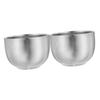 Beatifufu Smooth Shaving Mug Shave Cup Men's Shaving Foam Bowl Shave Foaming Dish Stainless Steel Double Layer view 1