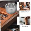 Beatifufu Smooth Shaving Mug Shave Cup Men's Shaving Foam Bowl Shave Foaming Dish Stainless Steel Double Layer view 3