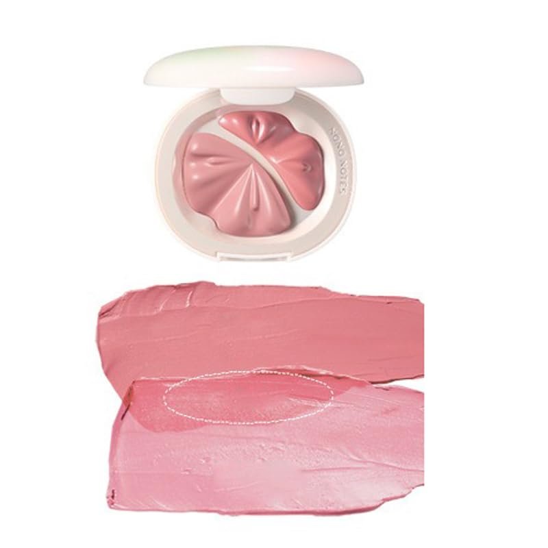 1 PC 2 in 1 Nono Notes 2 Colors Blush Cream/Blusher Highlighter Powder, Makeup Blush & Facial Highlighter Palette, Makeup Blusher Cheek Color (BC04, 8g)