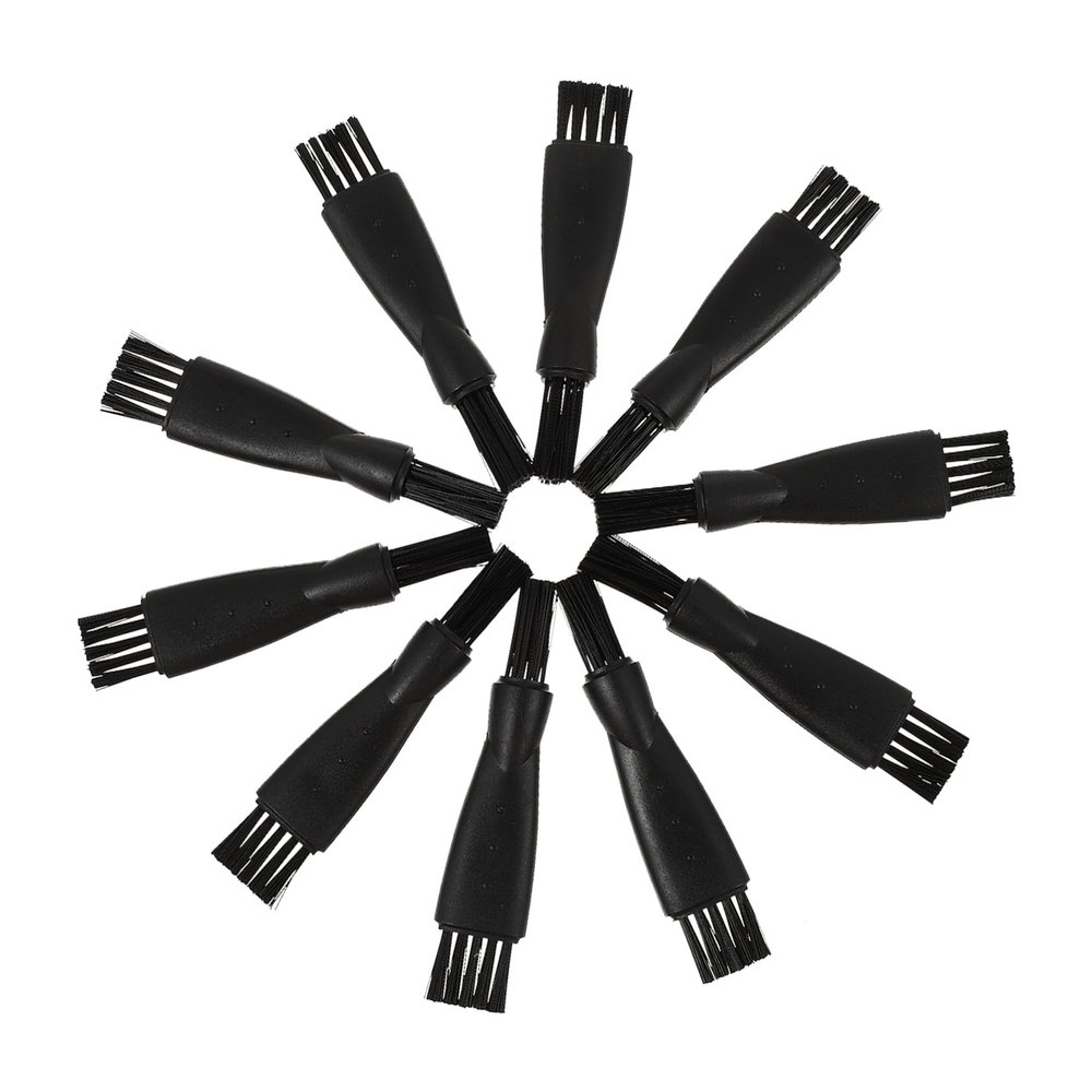 NOLITOY 10pcs Black Electric Shaver Cleaning Brushes Double-Sided Hair Cleaner for Easy Grooming and Dust Removal Compatible Shavers for Home and Travel Use