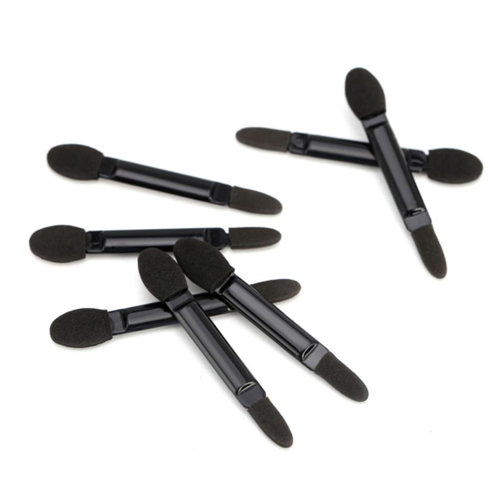 Gogogmee 50pcs Women's Eyeshadow Brush Double-ended Makeup Brush Round Sponge Applicators Eye Shadow Applicator Natural to Dramatic Travel-friendly