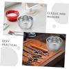 FRCOLOR 2pcs Stainless Steel Double Layer Shaving Bowl Shaving Soap Container for Men Portable Foaming Dish for Luxurious Lather Generation Travel-friendly view 3