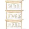 AellasNervalt Boho Patch MRS FACE HAIR Makeup Bag Clear Toiletry Bag Varsity Letter Travel Cosmetic Bag beige Transparent Waterproof Snacks Bag Cute Zipper Makeup Pouch for Women Girls view 1