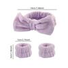 9pcs facial care kit, with Jade Roller and Gua Sha, Spa headband wristband, silicone facial mask brush, cleaning brush, portable cosmetic bag, self care gift for men women (Purple) view 4
