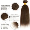 Xddnamei Human Hair Bundles Chocolate Brown Yaki Wave Human Hair Bundles 18 20 22 Inch 12A Raw Unprocessed Brazilian Virgin Quick Weave Hair for Black Women view 3