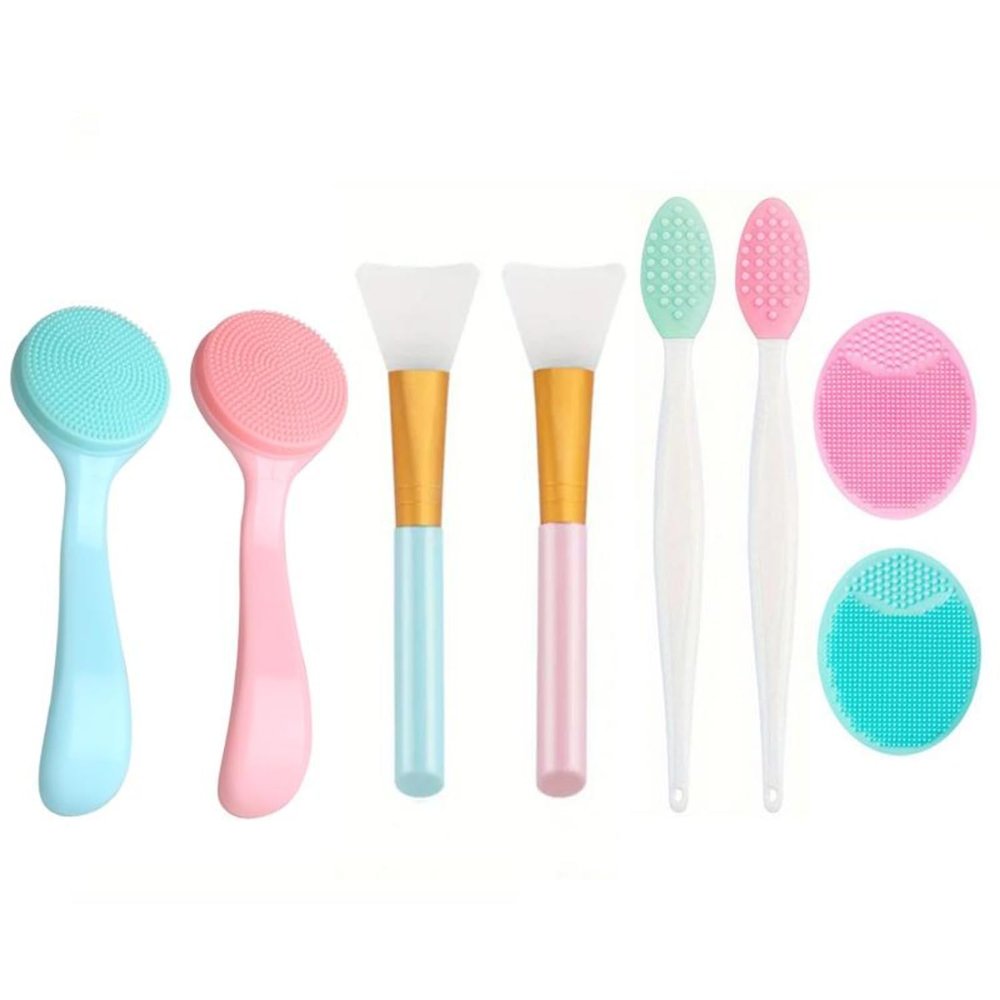 8pcs Facial Cleansing Brush Set, Exfoliator Blackhead Skin Care Tool,Multicolor