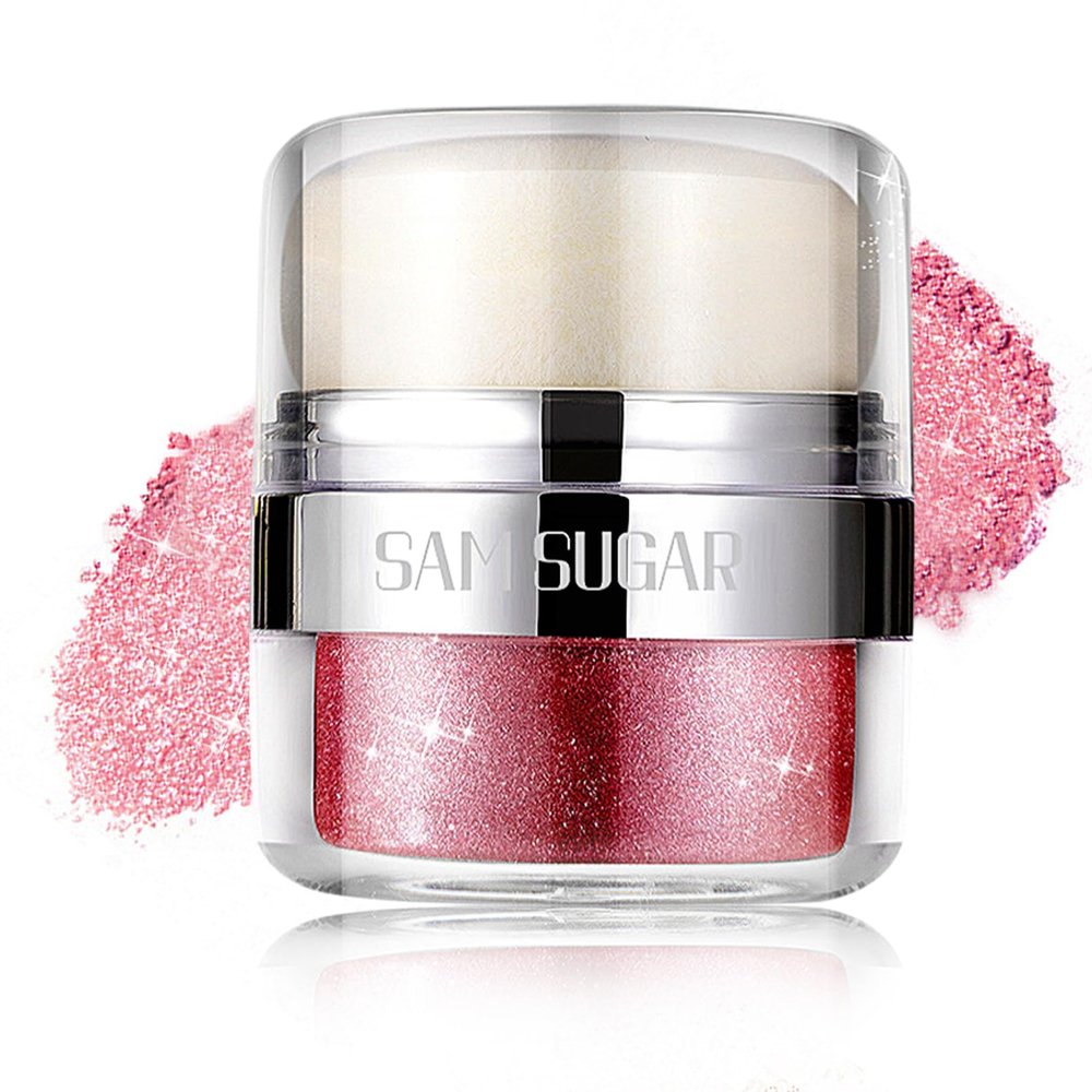 Afmicat Body Shimmer Powder, Sparkle Body Glitter Powder, Pink