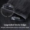 IDN BEAUTY 5+2 Invisi Edge Seamless Clip in Hair Extensions Human Hair Combo Pack, Straight 22 Inch 110g 5pcs Invisible Edge and 2pcs Seamless Clip ins for Black Women Natural Black No Leave Out view 4