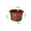 DRMEE Foot Soak Tub Wooden Foot Bath Bucket Sauna Bucket Water Bucket Handmade Wooden Foot Bath Tub for Foot Care Soaking Foot,Toe Nails(Without lid) view 2