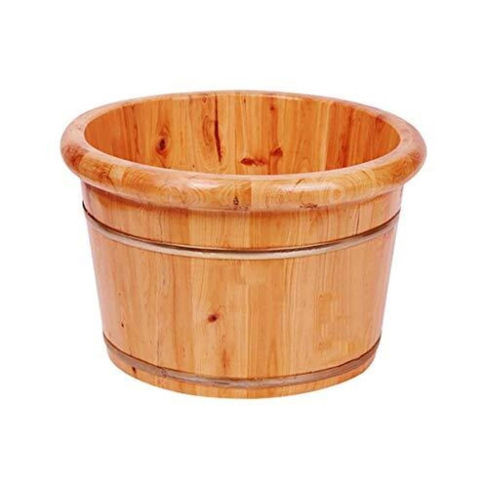 DRMEE Foot Soak Tub Wooden Foot Tub Pedicure Basin Foot Bath Bucket Foot Bath Barrel for Massage Foot Care Soaking Foot,Toe Nails