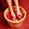 DRMEE Foot Soak Tub Wooden Foot Tub Pedicure Basin Foot Bath Bucket Foot Bath Barrel for Massage Foot Care Soaking Foot,Toe Nails view 3