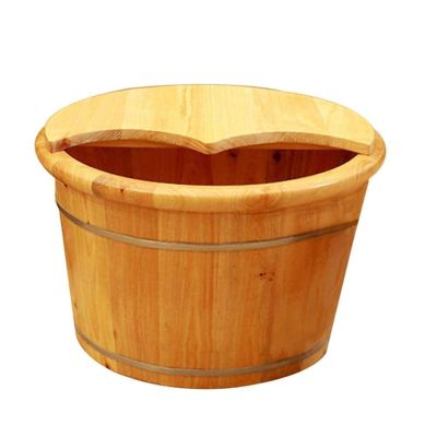 DRMEE Foot Soak Tub Wooden Foot Bath Bucket Pedicure Basin Natural Wood Foot Barrel Basin Tub Foot Washing Wooden Barrel Soaking Foot,Toe Nails