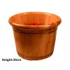 DRMEE Foot Soak Tub Wood Bucket for Foot Bath Handmade Wooden Foot Bath Tubs Foot Relaxing Barrel for Soaking Feet Relax Soaking Foot,Toe Nails(30cm) view 2