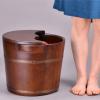 DRMEE Foot Soak Tub Foot Spa Wooden Barrel Foot Basin for Adults Foot Tub for Soaking Foot Bath Tub Foot Soak Bucket Soaking Foot,Toe Nails(with Cover) view 3